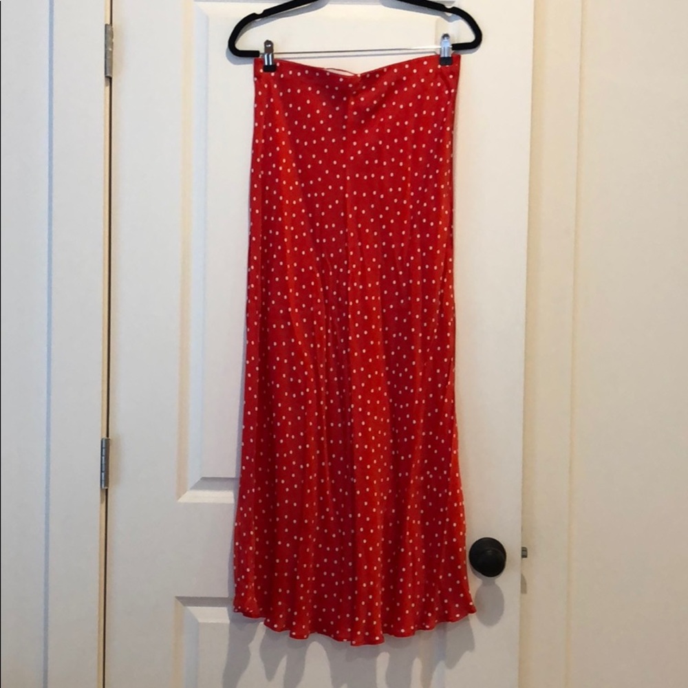 MAEVE by Anthropologie satin midi skirt